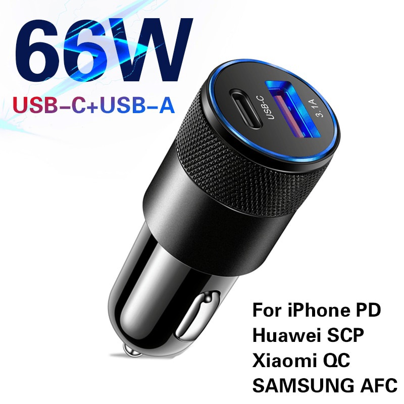 อะแดปเตอร์ชาร์จโทรศัพท์มือถือ USB C 66W PD ชาร์จเร็ว 3.0 สําหรับ iPhone 13 12 Pro Max Xiaomi 12