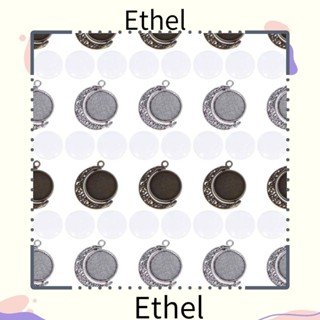 Ethel1 ถาด จี้แก้วอัลลอย ทําเครื่องประดับ สร้อยคอ จี้หมุนได้