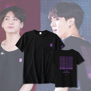 KPOP BTS Love Yourself World Tour เสื้อยืดผ้าฝ้ายแท้บวกขนาด JUNGKOOK JIMIN หลวมแขนสั้นด้านบนแฟชั่นเกาหลีสบาย ๆ นักเรียนเ