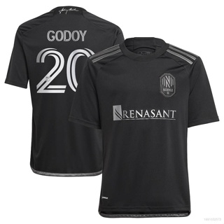 Ani 2023 MLS Anibal Godoy Nashville SC Jersey เสื้อยืดลําลอง แขนสั้น พลัสไซซ์ เหมาะกับการเล่นกีฬา