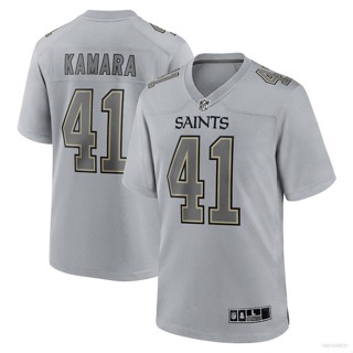 Yp2 NFL ใหม่ เสื้อยืดลําลอง แขนสั้น คอกลม พิมพ์ลาย New Orleans Saints Jersey Alvin Kamara Gray พลัสไซซ์ PY2