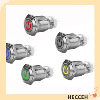 Hecceh ปุ่มกดเปิด / ปิด LED กันน้ํา 16/12 มม.