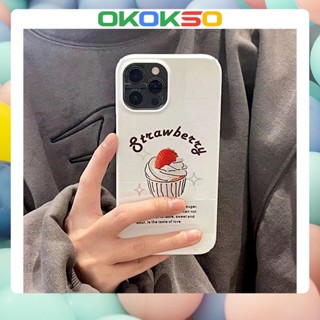 [OKOKSO] เคสโทรศัพท์มือถือนิ่ม กันกระแทก ลายการ์ตูนเค้กสตรอเบอร์รี่ สําหรับ OPPO Reno9 Reno8 Reno7pro reno6 7z 8T 5 R17 A72 A53 A9 2020 F11 A31 F9 A15 A3S A78 A77 Findx5pro