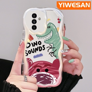 เคสโทรศัพท์มือถือแบบนิ่ม ใส กันกระแทก ลายการ์ตูนไดโนเสาร์ และหมี สีมาการอง หลากสี สําหรับ Samsung galaxy A13 A13 5G A04s A14