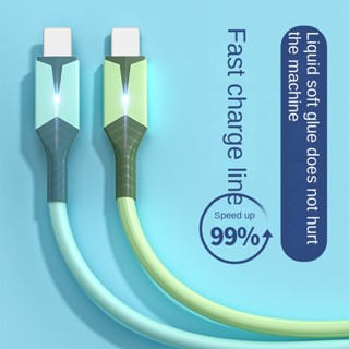 6A Super Fast Charge Type-C Liquid ซิลิโคนสาย USB สาย Micro USB สำหรับ IO-S Android