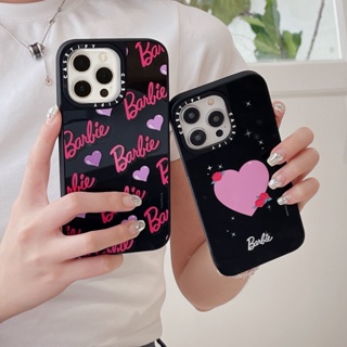 เคสโทรศัพท์มือถือกระจก กันกระแทก ลายบาร์บี้ สําหรับ iPhone 15 Pro max 14 Promax 13 mini 12 11 XS XR XSMAX 7G 7 Plus SE2020