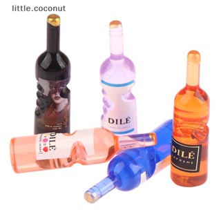 [little.coconut] โมเดลขวดไวน์จําลอง แฮนด์เมด DIY สําหรับตกแต่งบ้านตุ๊กตา 5 ชิ้น