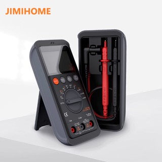 Jimihome มัลติมิเตอร์ดิจิทัล AC/DC แอมมิเตอร์ โวลต์โอห์ม เครื่องทดสอบมัลติเมโทร พร้อมเทอร์โมคัปเปิล LCD ไฟแบ็คไลท์ แบบพกพา