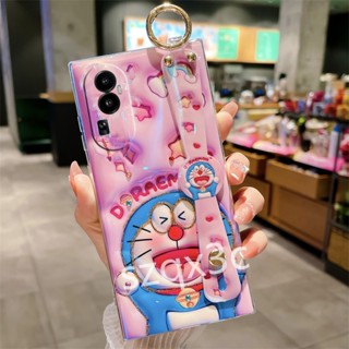 เคสโทรศัพท์มือถือ ลายการ์ตูนโดราเอมอน 3D พร้อมสายคล้องข้อมือ ป้องกันเลนส์กล้อง สําหรับ OPPO Reno10 Pro+ Plus 5G Reno 10 Pro 8T OPPO A78 4G A98 A17 A17K