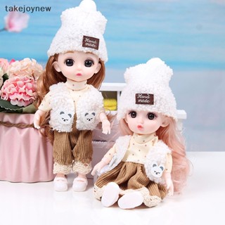 [takejoynew] ตุ๊กตาข้อต่อขยับได้ ขนาดเล็ก 16 ซม. DIY พร้อมเสื้อผ้า ของเล่นสําหรับเด็กผู้หญิง KLB