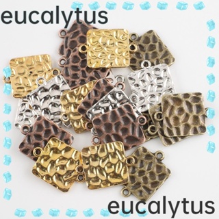 Eucalytus1 จี้โลหะ ทรงสี่เหลี่ยมผืนผ้า ประดับพลอยเทียม ทรงสี่เหลี่ยมผืนผ้า 4 สี 50 ชิ้น