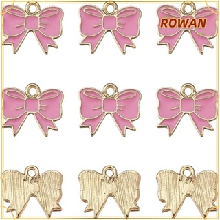 Rowans จี้โลหะผสม สีเหลือง สีแดง สีฟ้า สีม่วงอ่อน สีชมพูอ่อน สําหรับทําเครื่องประดับ สร้อยคอ สร้อยข้อมือ