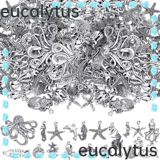 Eucalytus1 จี้โลหะ รูปมหาสมุทร สําหรับทําเครื่องประดับ สร้อยคอ สร้อยข้อมือ 112 ชิ้น