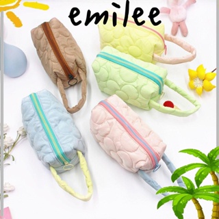 Emilee กระเป๋าเครื่องสําอาง กระเป๋าดินสอ ลายสก๊อต น่ารัก สีแคนดี้ ความจุขนาดใหญ่