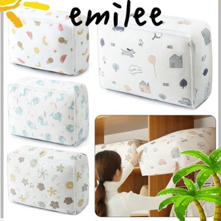 Emilee กระเป๋าเก็บเสื้อผ้า ผ้าห่ม ผ้าฝ้าย จุของได้เยอะ สําหรับครัวเรือน