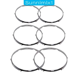 [Sunnimix1] ห่วงสแนร์ 6 รู แบบพกพา อุปกรณ์เสริม สําหรับเครื่องดนตรี เบส กลอง 6 หลุม ตกแต่งบ้าน ออฟฟิศ