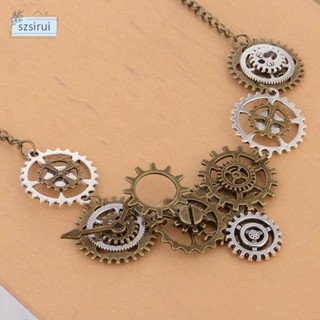 [szsirui] สร้อยคอนาฬิกาเกียร์ Steampunk สําหรับวันวาเลนไทน์ วันครบรอบ งานแต่งงาน