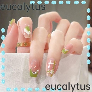 Eucalytus1 เล็บปลอม DIY สําหรับตกแต่งเล็บ 24 ชิ้น