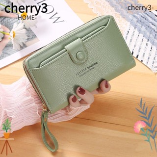 Cherry3 กระเป๋าสตางค์ ใบยาว ใส่บัตรได้ แฟชั่น