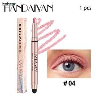 HANDAIYAN อายแชโดว์สติ๊กปากกาปากกาแต่งหน้าอเนกประสงค์ Waterproof Pearlescent Matte Lying Silkworm Brightening Pen [icebear]