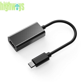 สายเคเบิลอะแดปเตอร์ 4K USB3.1 USB Type C เป็น HDMI สําหรับ Samsung Microsoft [highways.th]