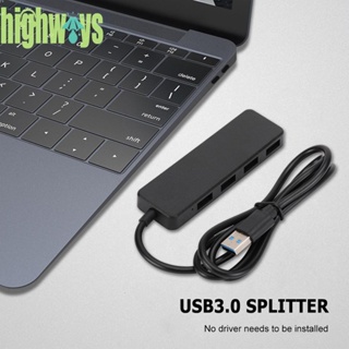 ฮับ USB 3.0 4 พอร์ต แบบบางพิเศษ ความเร็วสูง สําหรับแล็ปท็อป เดสก์ท็อป พีซี [highways.th]