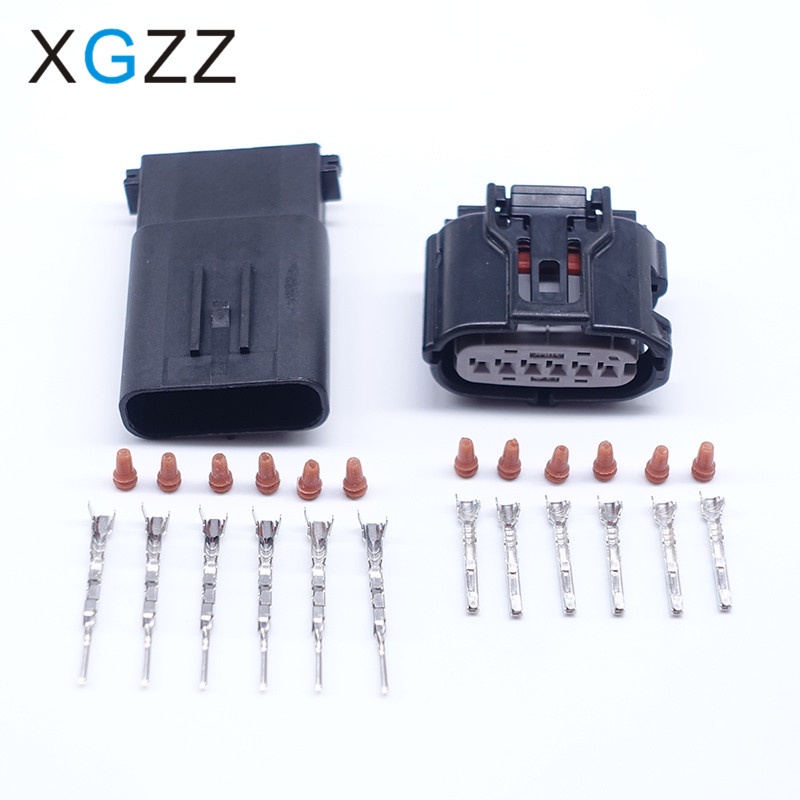 Xg7061f-0.6-21 6189-7100 TS 025 ปลั๊กยานยนต์ Accelerator Pedal Connector MAF 6 Pin หญิงชายสําหรับ Toyota Subaru Mazda