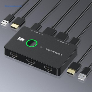 [ElectronicMall01.th] Kvm กล่องสวิตช์แยกวิดีโอ USB สําหรับแบ่งปัน 2 ชิ้น