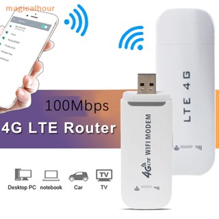 Magicalhour^^ อะแดปเตอร์ส่งสัญญาณ WiFi ไร้สาย 4G USB 100Mbps ปลั๊กได้ สําหรับบ้าน สํานักงาน