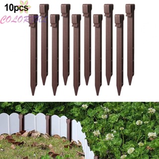 【COLORFUL】Sturdy Brown Garden Edging Stakes Set of 12 Create a Beautiful Landscape