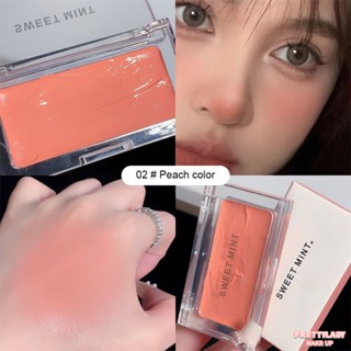 SWEET MINT Blush &amp; Eyeshadow Palette มัลติฟังก์ชั่น Monochrome Makeup Compact Powder Waterproof And Sweatproof Long-lasting Brightening Complexion [prettylady]