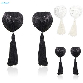 【HODRD】Heart Shaped Sequin Tassel Breast Bra Nipple Cover Womens Sexy Lingerie【Fashion】