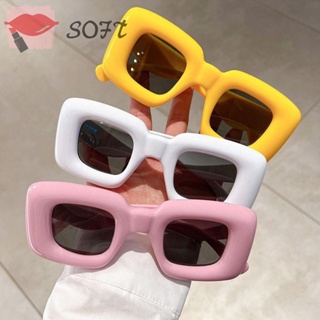 Softness Y2K แว่นตากันแดด UV400 สีแคนดี้ สีแดง สีเหลือง สําหรับผู้หญิง