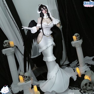 ชุดเดรสคอสเพลย์อนิเมะ Fm Overlord albedo สีขาว