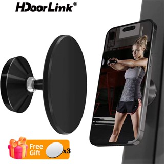 Hdoorlink ที่วางโทรศัพท์ แบบแม่เหล็กคู่ หมุนได้ 360 องศา สําหรับออกกําลังกาย วิดีโอ