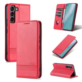 เคสโทรศัพท์หนัง PU ฝาพับแม่เหล็ก พร้อมช่องใส่บัตร สําหรับ Samsung Galaxy S22 Ultra Plus S22+