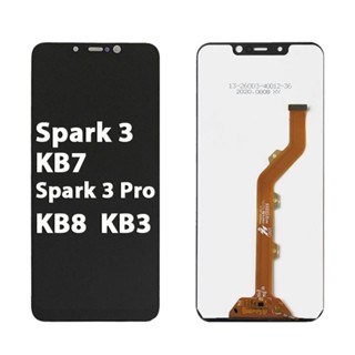 อะไหล่หน้าจอสัมผัสดิจิทัล LCD แบบเปลี่ยน สําหรับ Tecno Spark3 Spark 3 KB7 Tecno Spark 3 Pro KB8 KB3