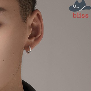 Bliss ต่างหูกระดุม โลหะ จี้รูปนําโชค สไตล์พังก์ มินิมอล มินิมอล ของขวัญ สําหรับผู้ชาย ปาร์ตี้