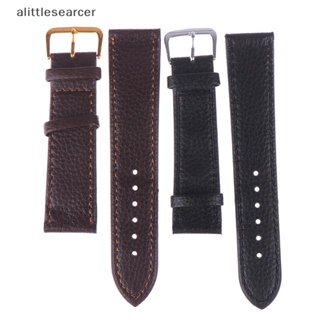 Alittlesearcer สายนาฬิกาข้อมือหนัง pu ลายทาง สีน้ําตาลดํา 12-22 มม. EN