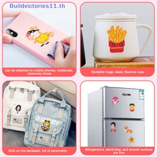 Buildvictories11 สติกเกอร์เพชร ลายการ์ตูนปลาหมึกน่ารัก ตามตัวเลข DIY สําหรับเด็ก TH