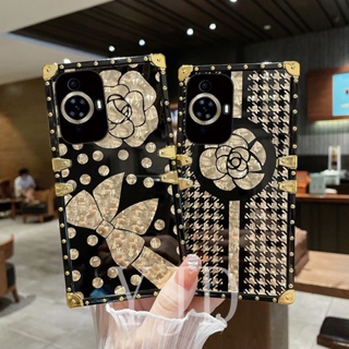 เคสโทรศัพท์มือถือ ขอบตรง กันกระแทก ลายดอกไม้ หลากสี หรูหรา สําหรับ Huawei Nova 11 Pro 11i Nova 11 Ultra