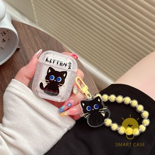 Cute Kitten Black Cat Case For AirPods Pro2 / Pro / 3 / 2 / 1 Shockproof Charging Box Silicone Soft Cover