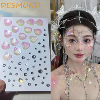 Desmond สติกเกอร์เพชร พลอยเทียม กลิตเตอร์ รูปผีเสื้อ 3D สีสดใส แฟชั่น สําหรับติดตกแต่งเครื่องสําอาง อายไลเนอร์