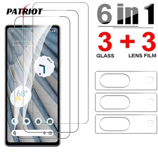 [PATRIO] ฟิล์มกระจกนิรภัยกันรอยหน้าจอ ด้านหน้า สําหรับ Google Pixel 6A พร้อมฟิล์มกระจกนิรภัยกันรอยเลนส์กล้องโทรศัพท์ 1-3 ชิ้น