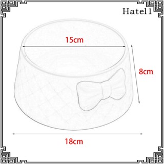 [Hatel] ชามใส่อาหาร กันลื่น ประดับโบว์ แบบพกพา อุปกรณ์เสริม สําหรับสัตว์เลี้ยง สุนัข แมว