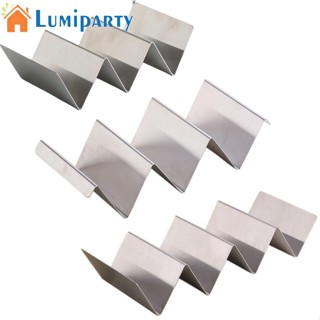 Lumiparty ถาดสเตนเลส วางทาโก้ ทอร์ติยา เสิร์ฟอาหาร คลื่น สําหรับบ้าน ห้องครัว