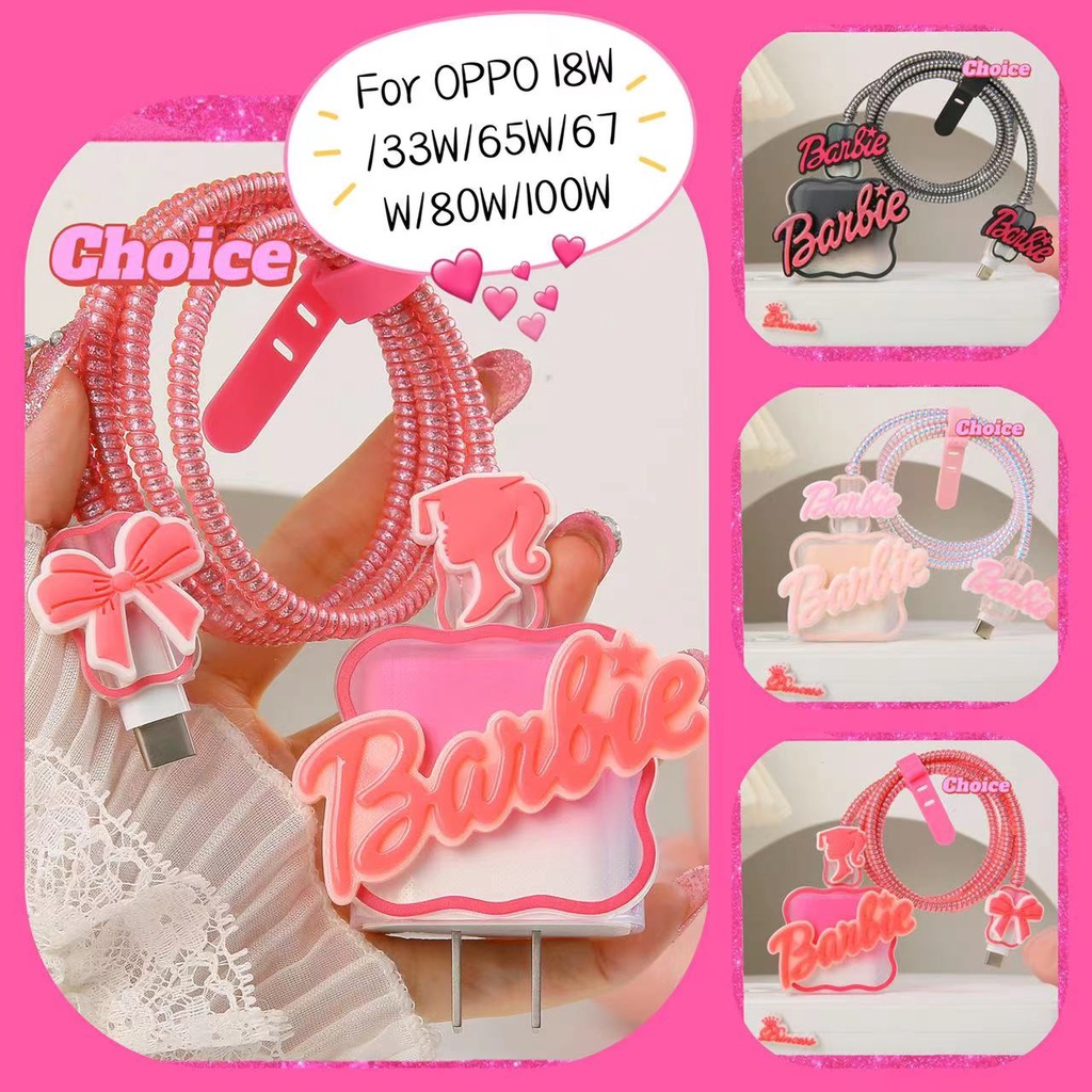 ใหม่ เคสโทรศัพท์มือถือ ลายบาร์บี้ สําหรับ oppo 33w 65w 67w 80w 100w realme C53 reno 7z 5G 9 pro oppo