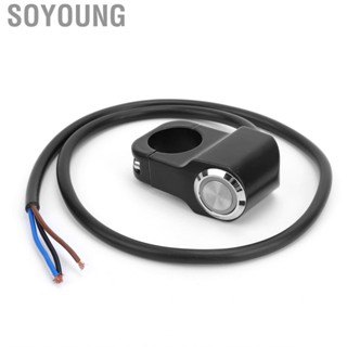 Soyoung Handlebar ON OFF Switch Push Button W/Light Reset Lock Universal for Motorcycle with 22mm