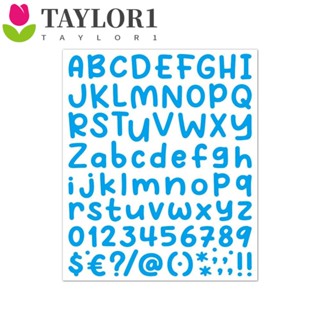 Taylor1 สติกเกอร์ตัวอักษร ตัวเลข มีกาวในตัว สําหรับติดตกแต่งสมุดภาพ เครื่องเขียน DIY