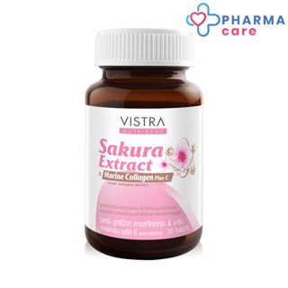 VISTRA Nutribeau Sakura Extract &amp; Marine Collagen Plus C 30 Tablets.[PC]